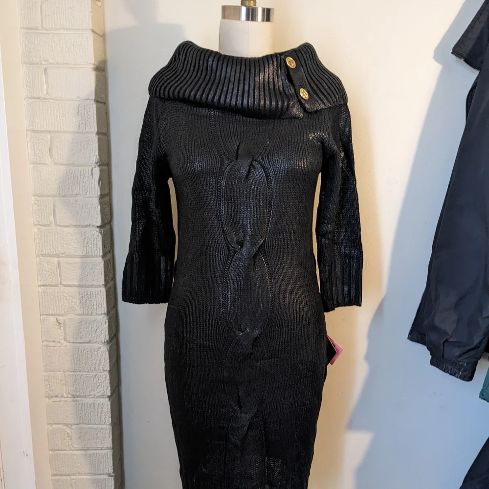 Baby Phat black sweater dress NWT - Picture 5 of 6